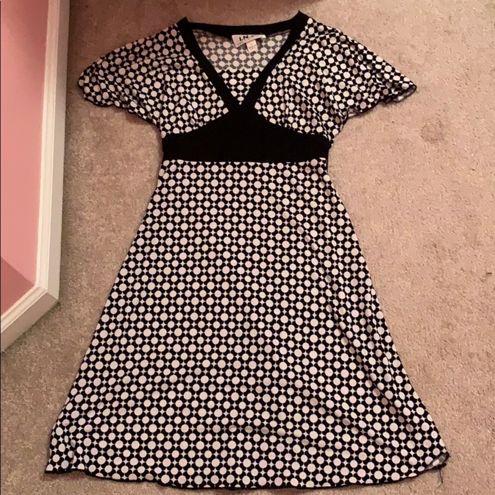 Black and white designed dress